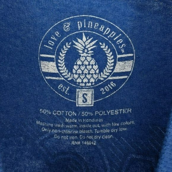 Love Pineapples Graphic T Shirt S Heather Blue Short Sleeve Tacos Are the Answer - Picture 3 of 11